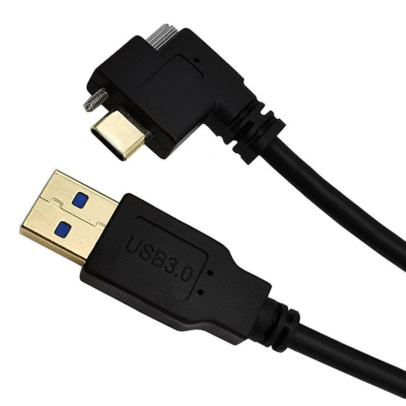 USB 3.0 A Male to USB 3.1 Type C USB-C Type-C with Dual Screws Locking Male Data Cable Standard USB3.0 Panel Mount Type