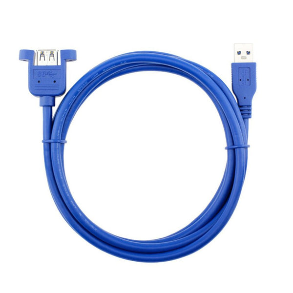 USB Cable 3.0 Extension Male to Female extender cable cord Dual Shielded  Screw Panel Mount 0.3M 0.6M 1M 1.5M 3M 5M