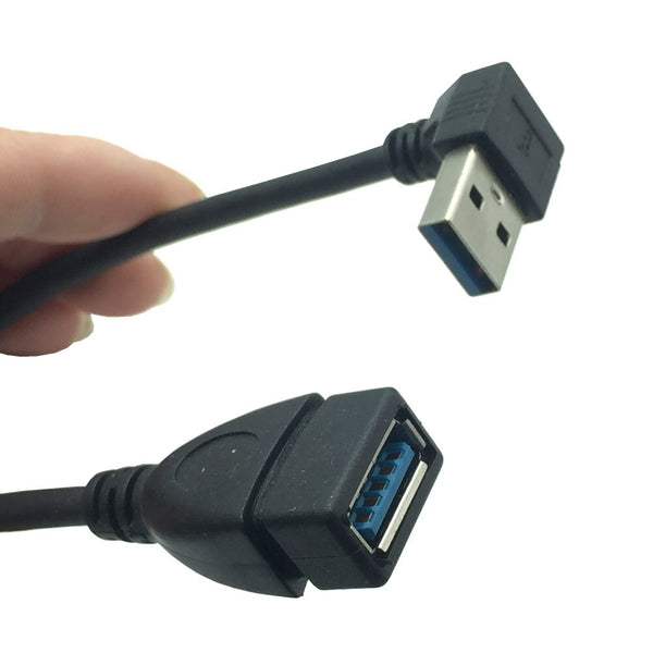 USB Extension Cable USB 3.0 Male to Female Right Angle 90 Degree USB Adapter UP/Down/Left/Right Cabo USB  0.2M