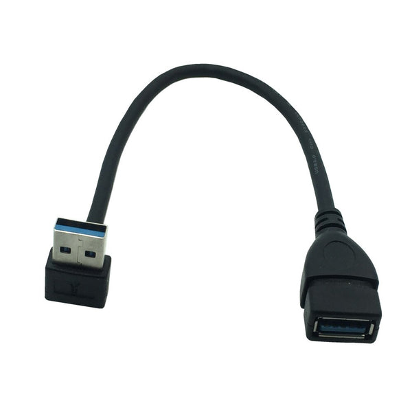 USB Extension Cable USB 3.0 Male to Female Right Angle 90 Degree USB Adapter UP/Down/Left/Right Cabo USB  0.2M