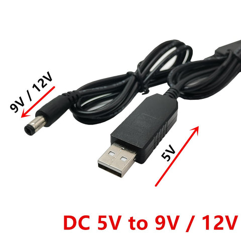 USB power boost line USB 5V to DC 9V / 12V Step UP Module USB Converter Adapter Cable 5.5x2.1mm 5.5x2.5mm Plug