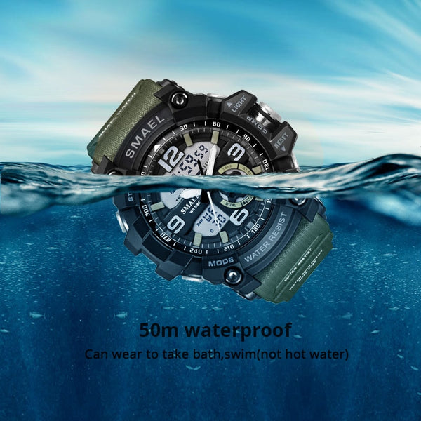 Military Watches Army Men's Wristwatch LED Quartz Watch