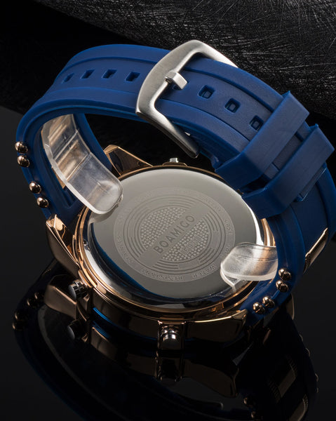 Quartz LED Digital 3 Clock Military Wrist Watch