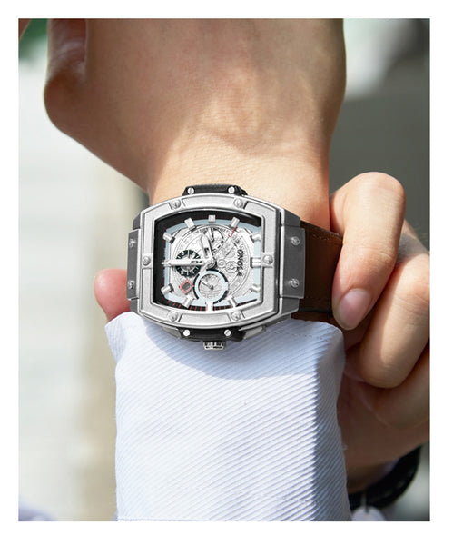 Square Big Dial Wrist Mechanical Watch