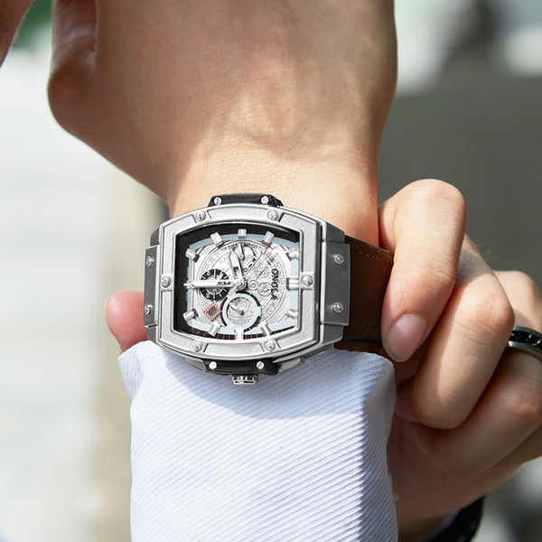 Square Big Dial Wrist Mechanical Watch