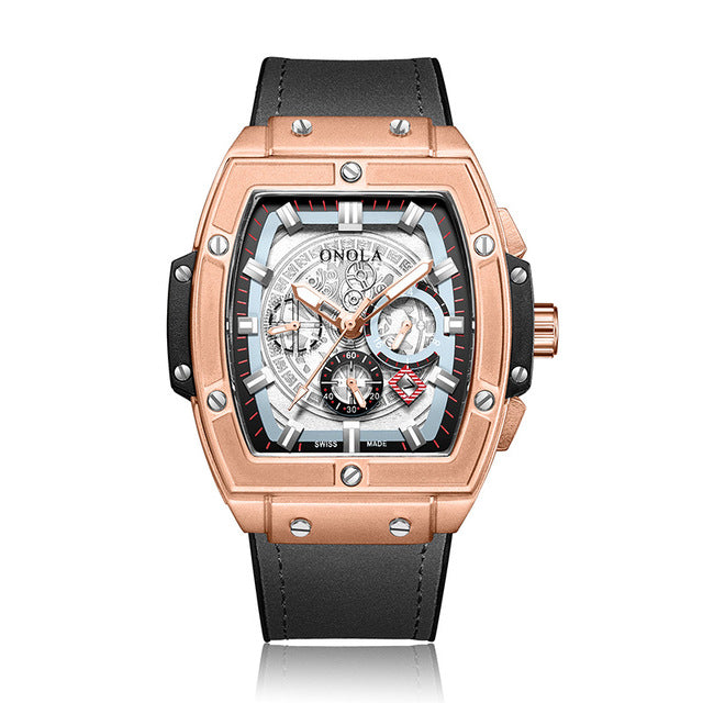 Square Big Dial Wrist Mechanical Watch