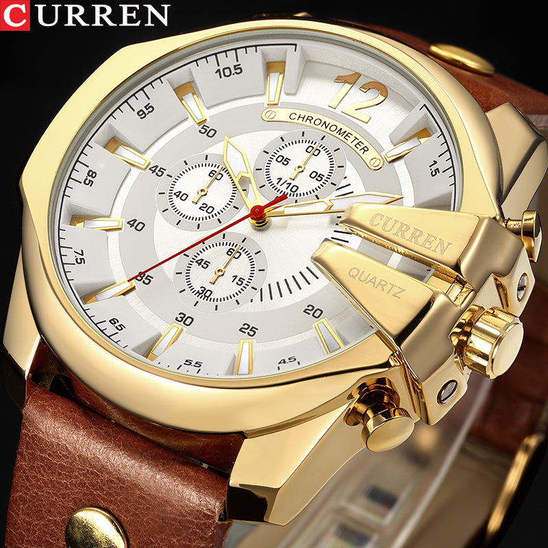 Genuine Leather Casual Sports Watches