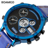 Military Sports Watches Men's Quartz LED Digital  3 Clock