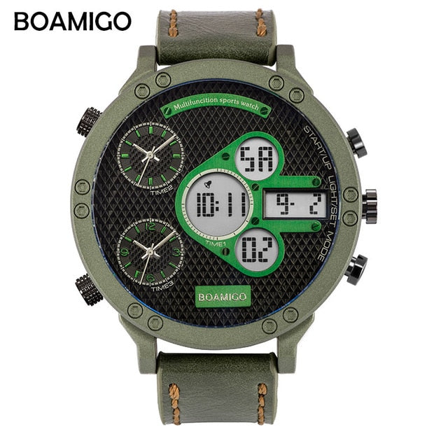 Military Sports Watches Men's Quartz LED Digital  3 Clock