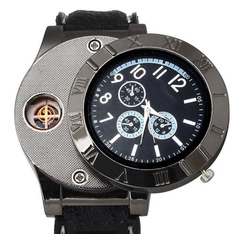 USB Charge LighterWindproof Electronic Flameless Lighter Watches