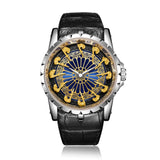 Unique Quartz Luxury Leather Wristwatch