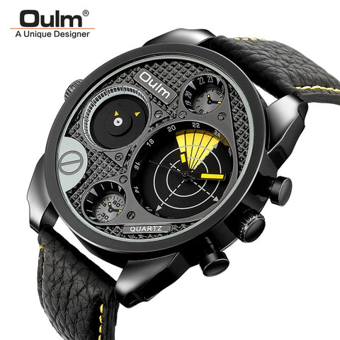 Oulm Men's Casual Sports Watches Unique Design