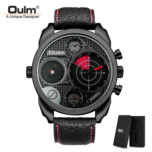 Oulm Men's Casual Sports Watches Unique Design
