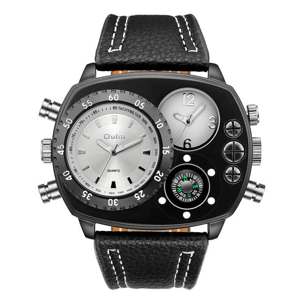 Oulm Fashion Men's Quartz Watch Compass