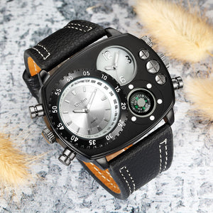 Oulm Fashion Men's Quartz Watch Compass