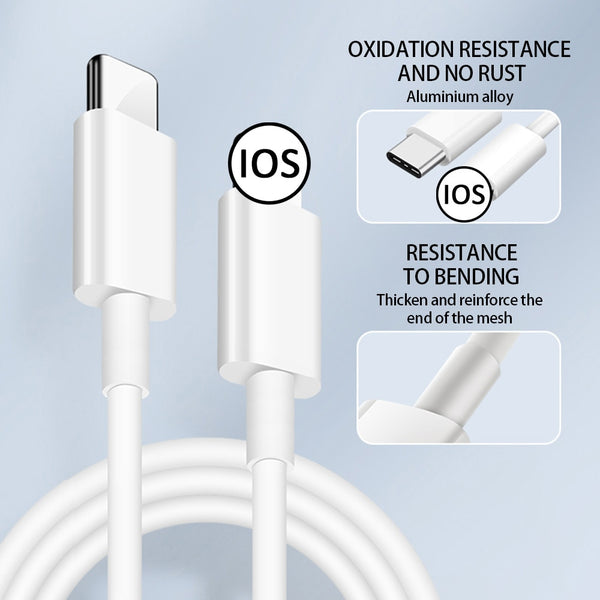 USB-C Type-C Cable Charger Fast Charging for iPhone 12 Pro Max mini 12 Pro 11 Xs se ipad Type-C To Lightning Cable Wire