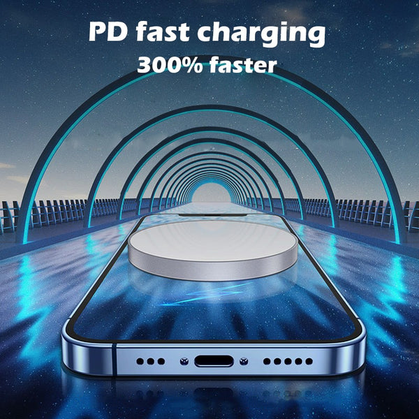 Magnetic Wireless Charger,15W Fast Charging Pad with USB-C 20W PD Adapter, Compatible with MagSafe Wireless Charger for iPhone 13/13 Mini/13Pro/13Pro max/iPhone 12/12 Mini/12Pr Pro Max mini X XR XS 8 Plus Quick Charger Accessories