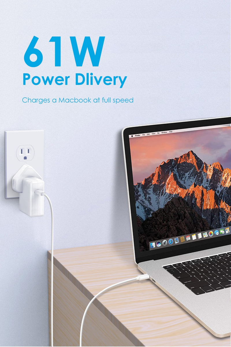 MacBook Charger 61W USB C Charger for APPLE MacBook Pro / MacBook Air 13 15 16 inch Power Adapter