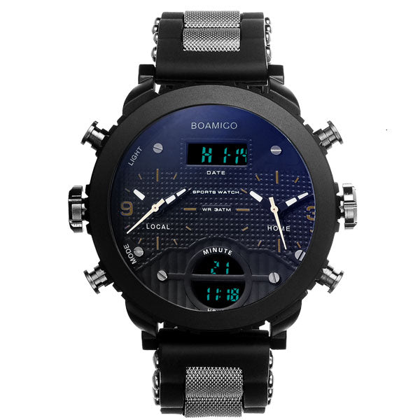 3 time zone Military Sports Wristwatches