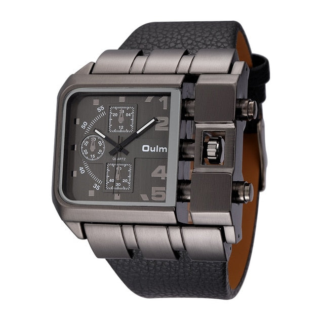 Wristwatch Square Dial Wide Strap Men's Quartz