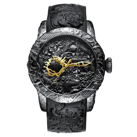 Gold Dragon Sculpture Watch