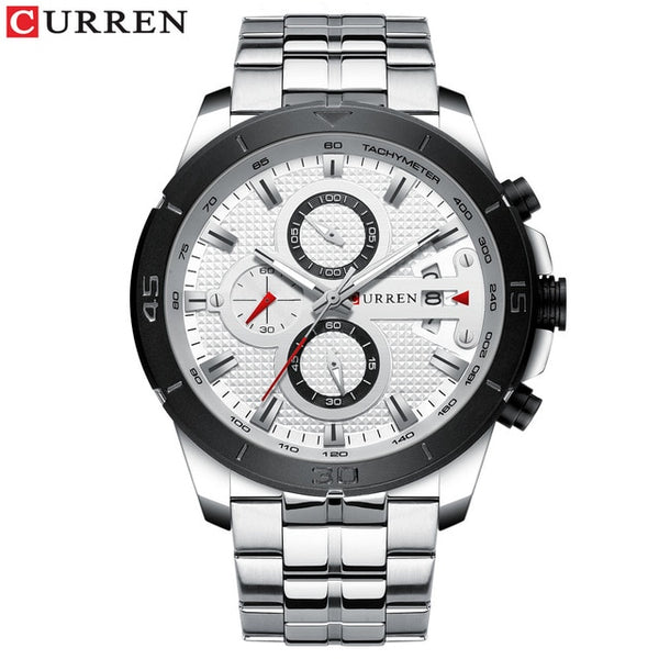 Luxury Brand Stainless Steel Wrist Watch Chronograph Army Military