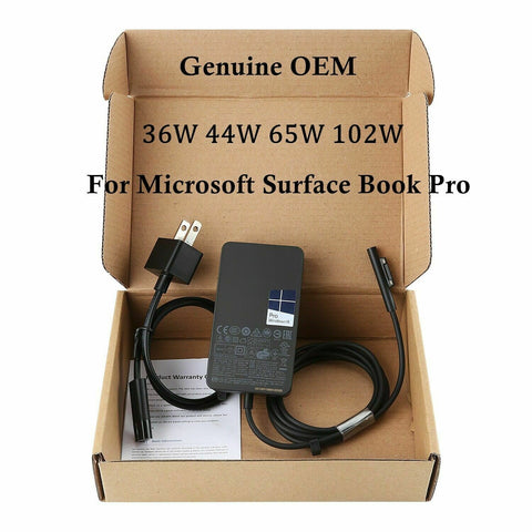 36W/44W/65W/102W Genuine OEM Microsoft Surface Pro Book AC Power Adapter Charger