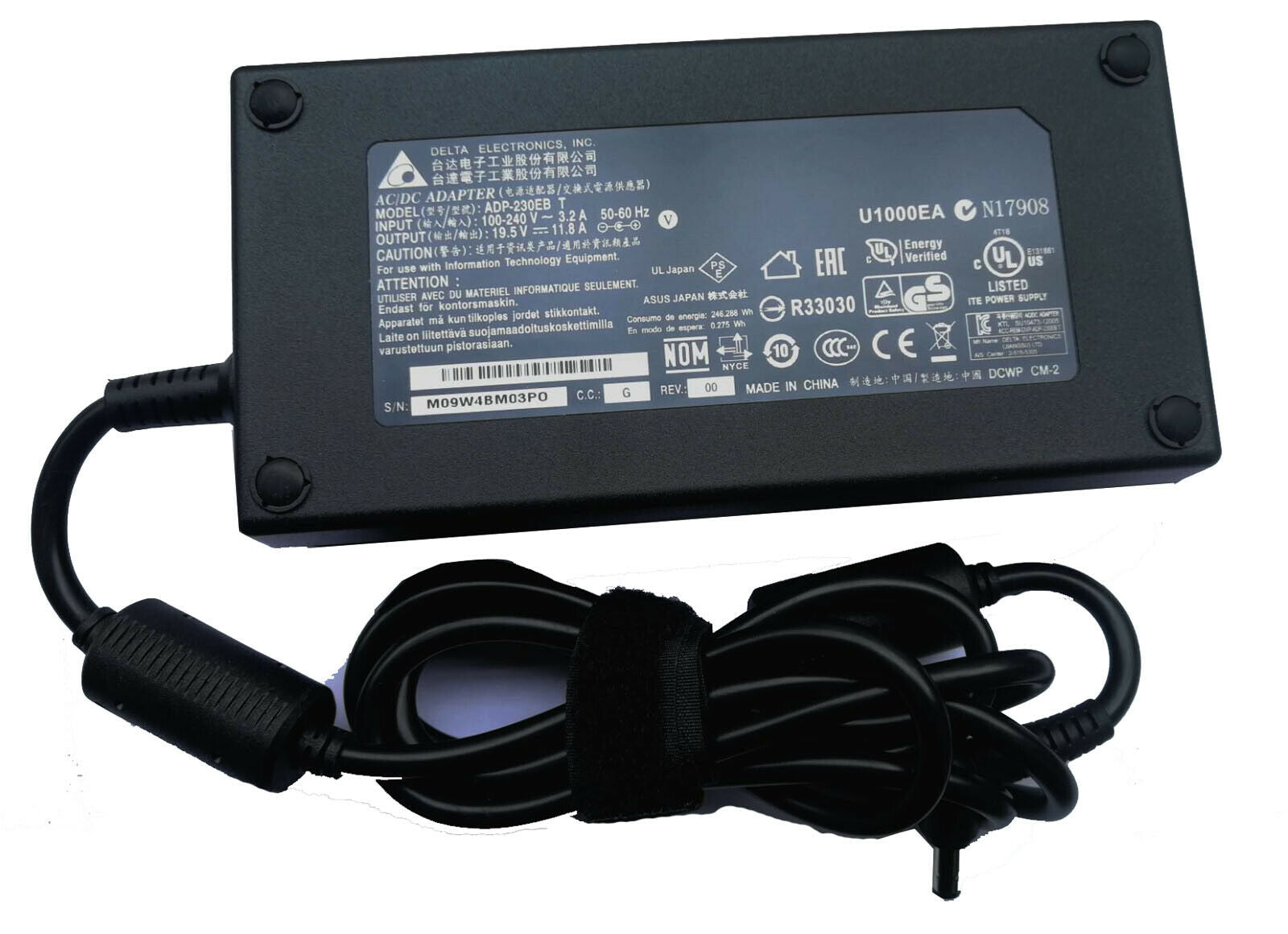 CHARGER Genuine 230W AC Adapter For MSI GS66 Stealth 10UG 19.5V 11.8A Power Charger