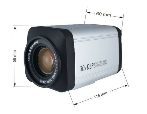 Original 1000TVL 30X Optical Zoom CCTV Analog Camera Auto Focus 30X Security Camera Box Charger