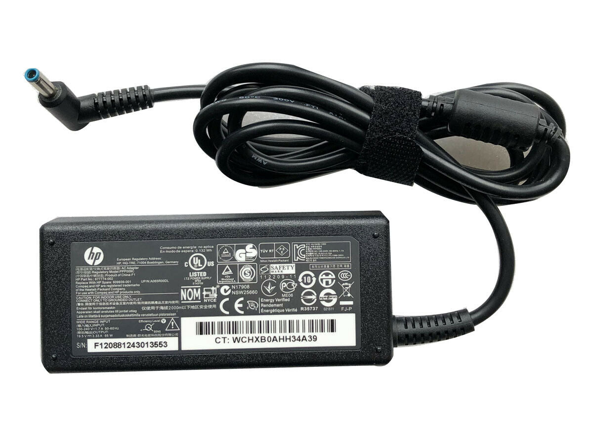 Genuine Charger 65W AC Power Adapter  HP EliteBook 840 G7 609939-001 Power Supply