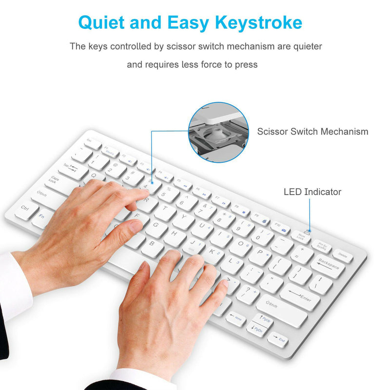 Wireless Bluetooth Slim Keyboard for PC iOS iPads Android Macs NEW
