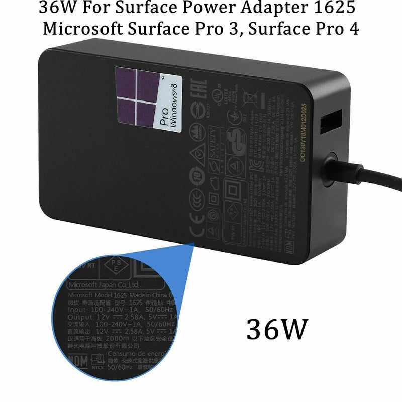 36W/44W/65W/102W Genuine OEM Microsoft Surface Pro Book AC Power Adapter Charger
