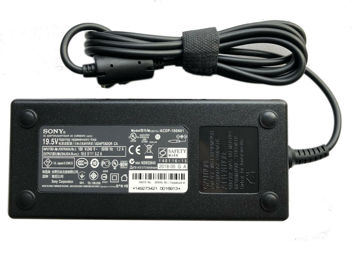 New Charger GENUINE Sony 19.5V 5.2A 100W Power Supply For KDL-32W653A KDL32W653 KDL-48W605B