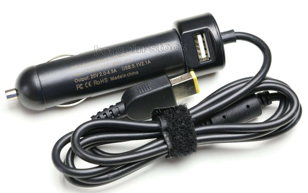 Original AC/DC Laptop Car Charger Adapter Lenovo Slim Tip 45W-90W Power Supply Adapter