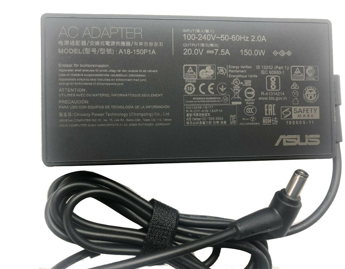 NEW Genuine 7.5A 150W AC Adapter Charger For ASUS ROG Zephyrus G14 GA401QH-0031E5800HS 6.0mm