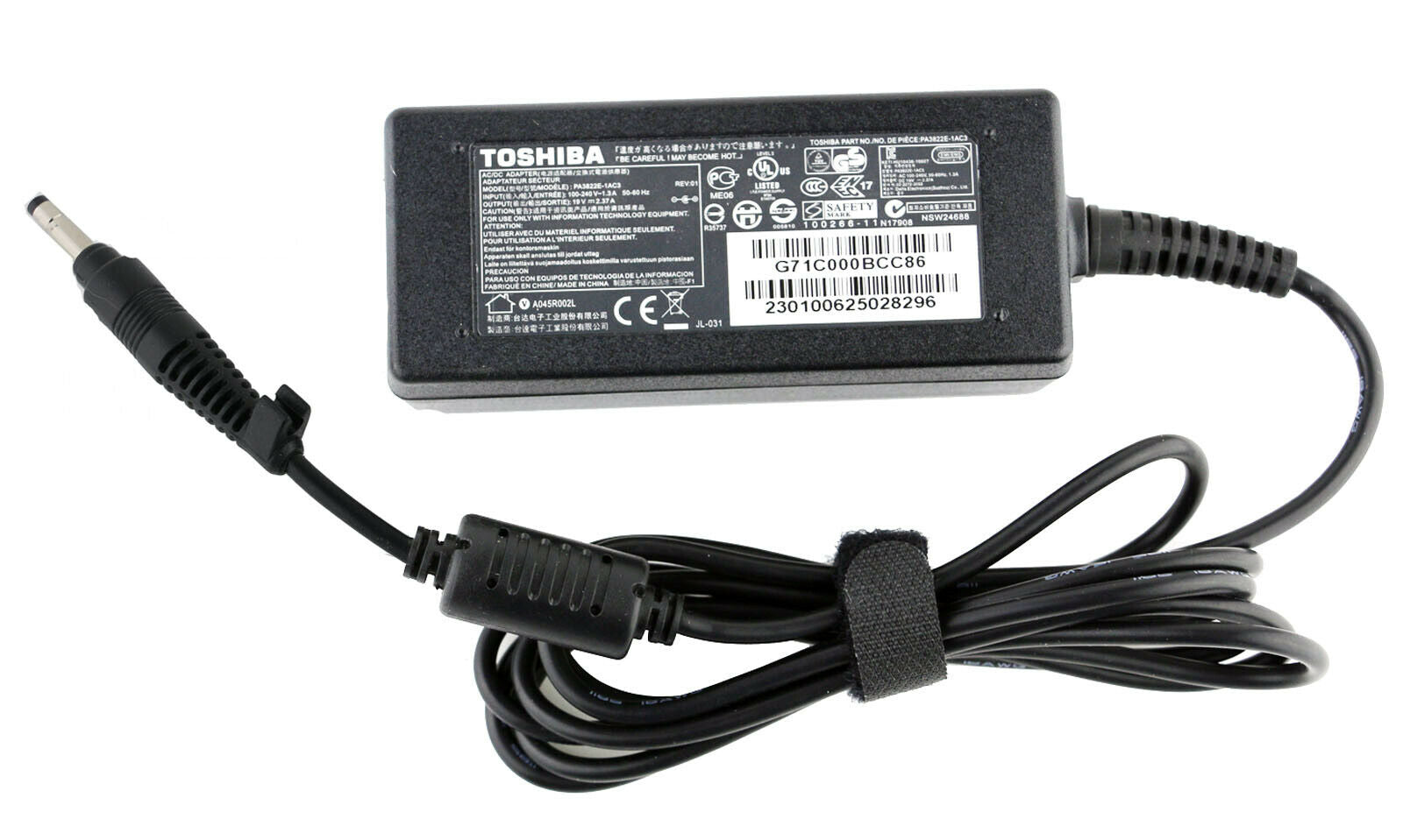 New Charger Original 45W AC Adapter Charger Toshiba Chromebook 2 CB35-C3350 CB30-B3123 2.37A