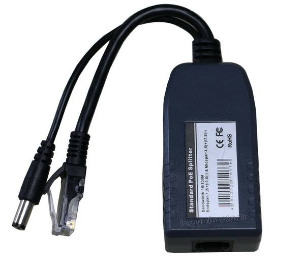 1CH Power Over Ethernet Passive PoE Splitter Adapter 12V 15.4W For IPCAM Switch