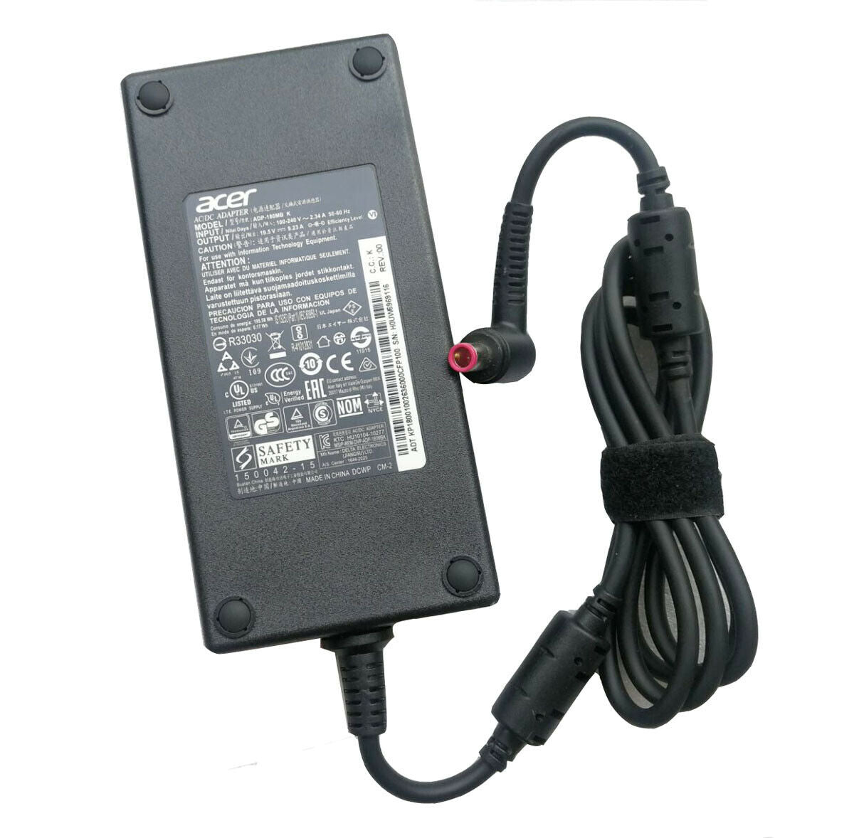 New 180W AC Adapter Charger Acer Predator 15 G9-591-70DV G9-591-74KN Power Cord