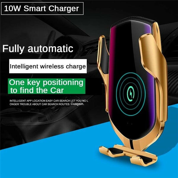 Wireless Automatic Clamping Smart Sensor Car Phone Holder Fast Charger Mount 10W