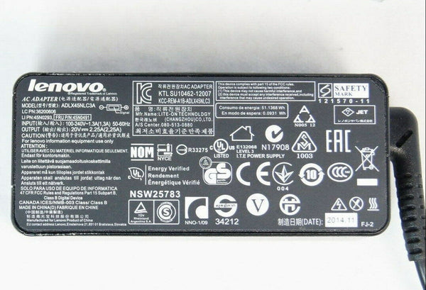 New Original OEM Lenovo AC/DC Adapter for Lenovo ThinkPad L450 20DT001DUS Laptop