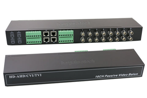 NEW 720P 1080P 16CH HD-CVI AHD TVI 3-IN-1 Passive Video Balun Transceiver Receiver