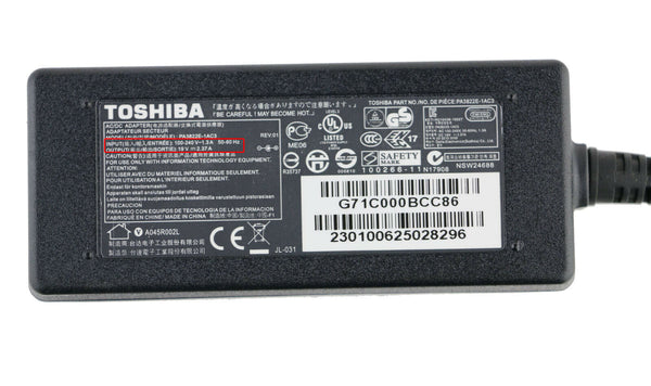 NEW Genuine 45W AC Adapter Charger For Toshiba Chromebook 2 CB30-B3121 BCB35-B3340 Charger