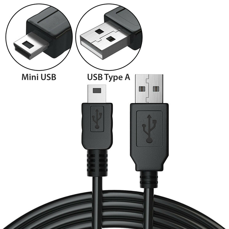 3FT Mini USB Data Sync Charging Cable Cord for Sat Navs, Dash Cam, GPS, Camera