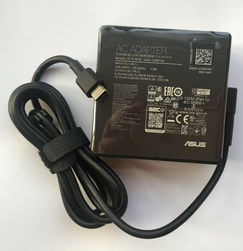 Original ASUS 100W Charger ROG Zephyrus G15 GA503QM/RTX3060 A20-100P1A Type-C AC Adapter