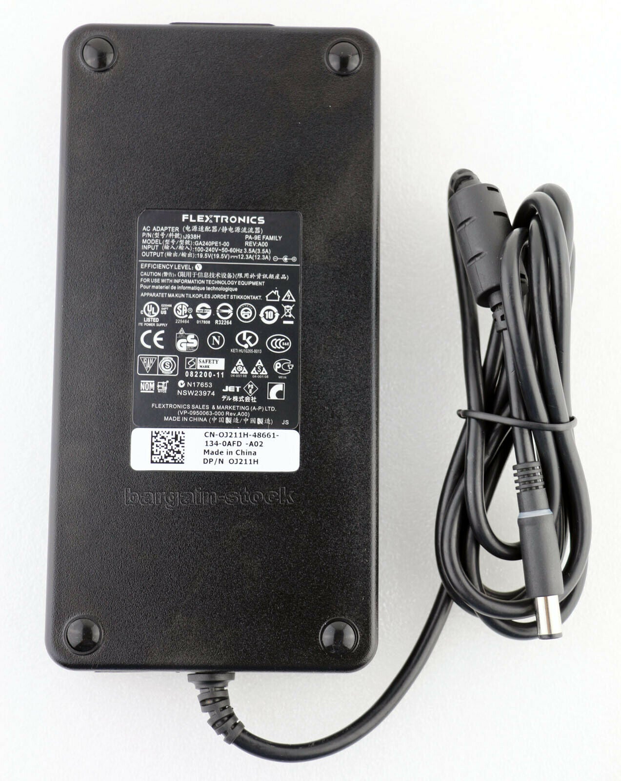 NEW Genuine Charger Slim 240W AC Power Adapter Charger For Dell Alienware x15 R1 PA-9E 19.5V 12.3A