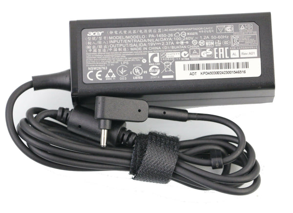 CHARGER Genuine 19V 2.37A 45W Acer TravelMate P2 TMP214-51-55FM AC Power Adapter Charger
