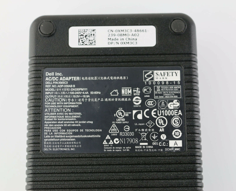 CHARGER ADP-330AB B Power Supply For Dell X51 M18X XM3C3 19.5V 16.9A 330W AC Adapter