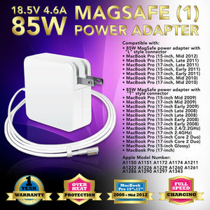 Replace 85W Power Adapter Charger For Apple MacBook Pro 15" 17" A1260 A1261 A1286 2011
