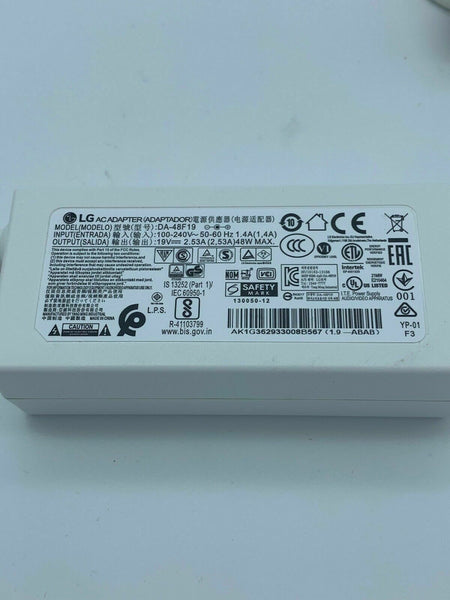 New Original LG 48W Adapter Cord  LG 27UK650-W 27UK600-W DA-48F19 LED Monitor