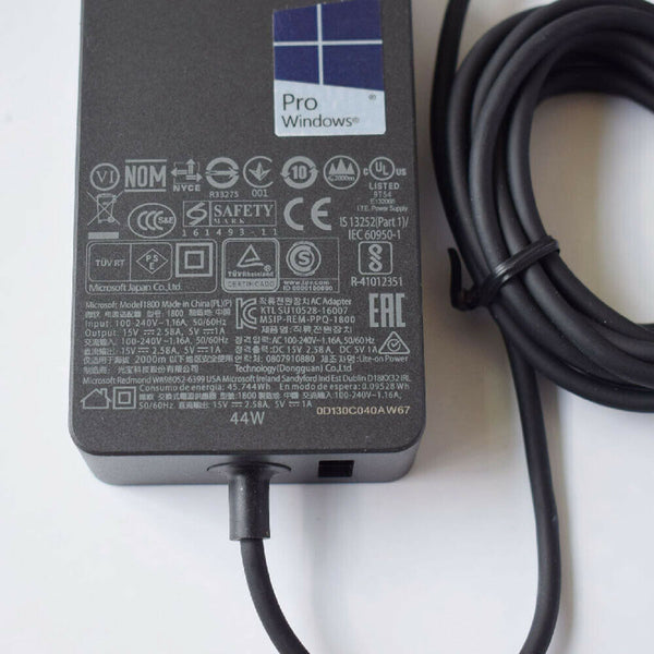 Genuine 39W Microsoft AC Adapter Charger For Microsoft Multi-Touch Surface Laptop Go 12.4"